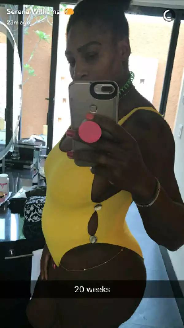 Serena Williams Flaunts Her Baby Bump In New Photo